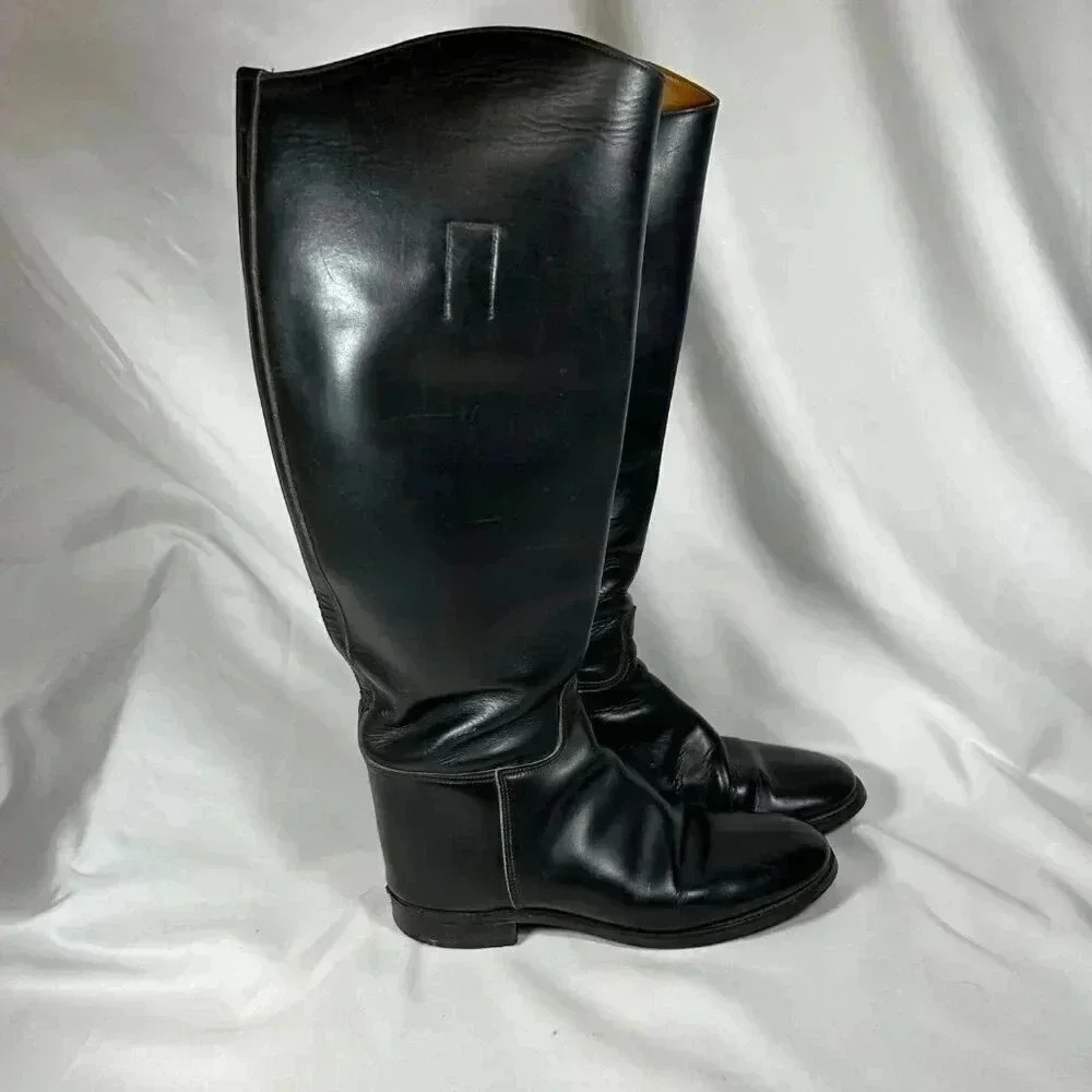 Marlborough Equestrian Riding Boots Size 6 UK Black Leather Made in England - Picture 2 of 10